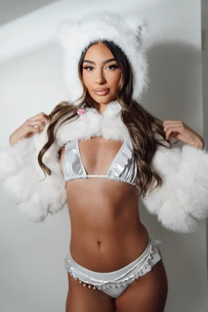 Angel Faux Fur LED Sleeves Apparel & Accessories > Clothing Accessories > Hats