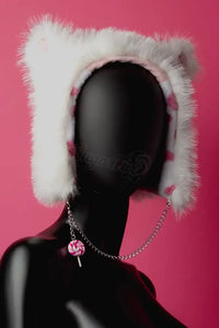 Pretty Kitty Faux Fur LED Hood - Apparel & Accessories > Clothing Accessories > Hats