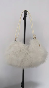 SugarPurse - White Faux Fur Light Up Rave Bag