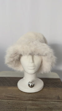 SugarFur Glow Trim LED Bucket Hat - Light Up Faux Fur