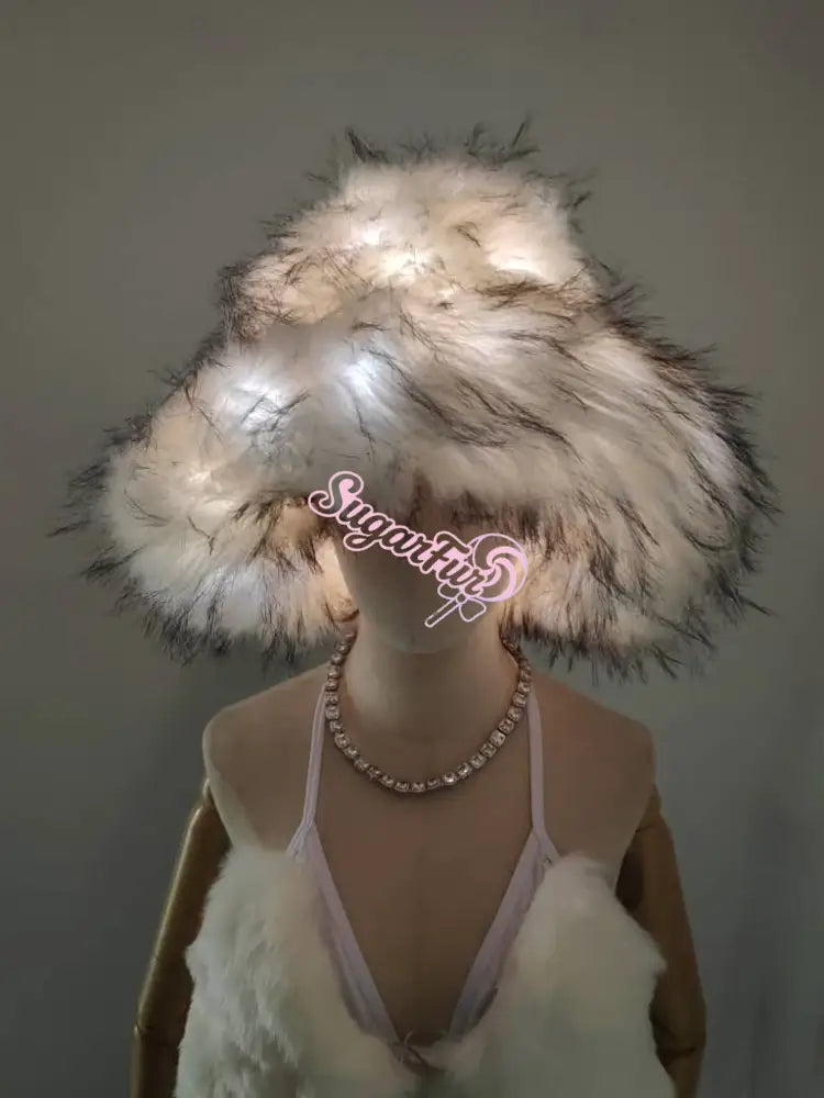 Rainbow Puff LED Bucket Hat hat