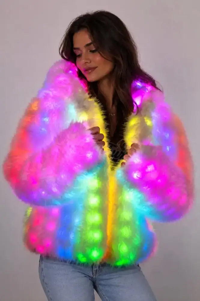 Sugarcloud LED Coat - Apparel > Women’s Outerwear > Rave Wear > LED Festival Coats