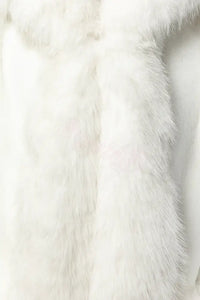 Close up of the fur for the Candy Cloud Cropped LED Coat coat