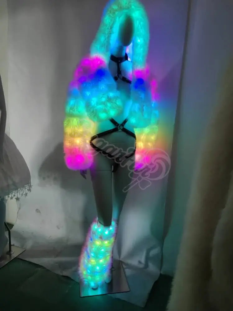 light up coat and leg warmers LED 