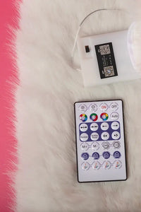 SugarFur Fluffy LED Leg Warmers | White Color-Changing Luxe Faux Fur Boot Covers