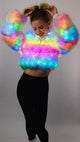 SugarFur Frost LED Coat - White Light Up Faux Fur Jacket