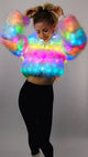 SugarFur Frost LED Coat - White Light Up Faux Fur Jacket