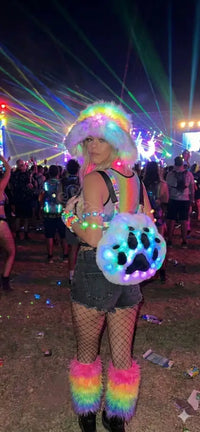 Paw Glow Plush LED Backpack