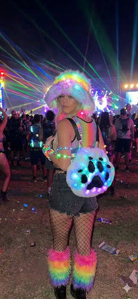 Paw Glow Plush LED Backpack