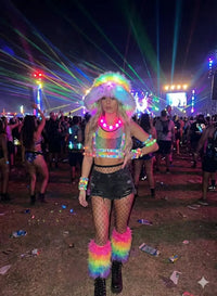 Rainbow Puff LED Bucket Hat hat