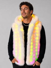 SugarFur Snow Angel LED Vest - Apparel > Men’s Outerwear > Rave Wear > LED Festival Coats
