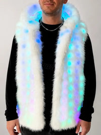 SugarFur Snow Angel LED Vest PREORDER - Apparel > Men’s Outerwear > Rave Wear > LED Festival Coats