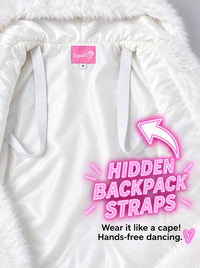 SugarFur SugarDaddy LED Coat - Long-Length White Faux Fur - XL - Apparel > Men’s Outerwear > Rave Wear > LED Festival